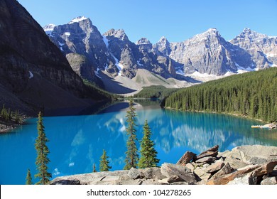Beautiful Moraine Lake in Banff National Park, Alberta, Canada - Powered by Shutterstock