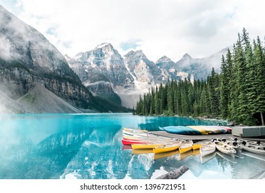 Beautiful Moraine lake in Banff national park in Alberta, Canada - Powered by Shutterstock