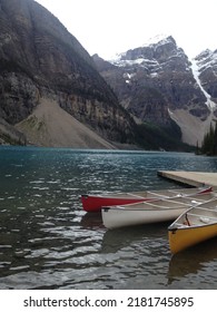 Beautiful Moraine Lake In Winter