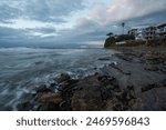 Beautiful morning view of Coledale Beach coastline, Wollongong, Australia.