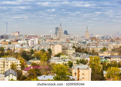 Beautiful Moscow Cityscape - Top View