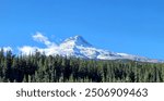 The beautiful Mount Hood located in the northeastern region of  Oregon.