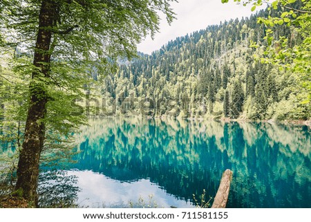 Similar – Foto Bild Beautiful cristal clear mountain lake in the alps