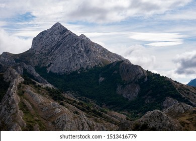 Beautiful mountain with a cloudy sky