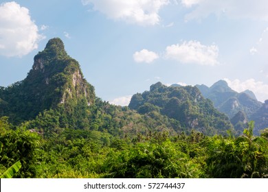 Beautiful mountain landscape at Khao Sok National Park, Thailand