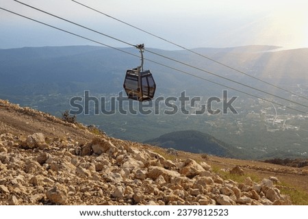 Beautiful mountain landscape. Kotor Cable Car, Montenegro