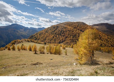 Beautiful Mountain Landscape As Seen From The Nockalm Road In The National Park Nockberge, District Feldkirchen, Carinthia, Austria