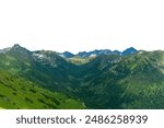 Beautiful mountain landscape in summer. Green grass, high rocks. Tatra Mountains, Poland.