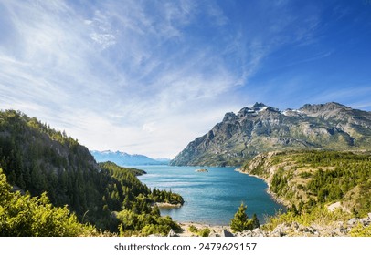 Beautiful mountain landscapes in Patagonia. Mountains lake in Argentina, South America. - Powered by Shutterstock