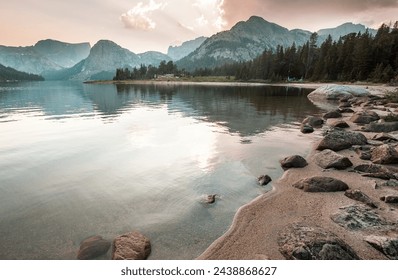 Beautiful mountain landscapes in Wind River Range in Wyoming, USA. Summer season. - Powered by Shutterstock