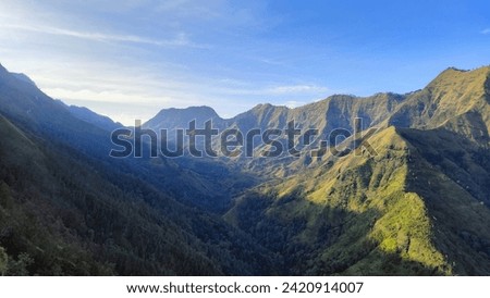 Beautiful Mountain name of wilis with blues sky nature tree and green landscape view