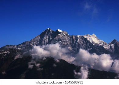 Beautiful Mountain Of Nepal. This Picture Taken From Kalinchowk Hill Dolakha District Of Nepal. 