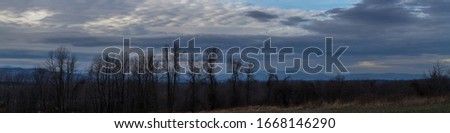 Beautiful Mountain Panorama near Lake Champlain Vermont USA 