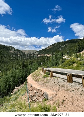 Beautiful Mountain Pass Narrow Drive