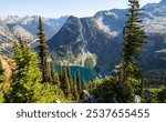 Beautiful mountain peak in  North Cascade Range, Washington,  USA