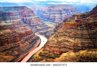 Beautiful Mountain River Canyon Landscape