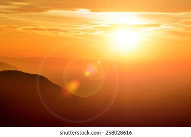  Beautiful Mountain And Sky View Fair Sun Light  