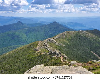 Beautiful Mountain Trail That Goes Over The Ridge Of A Mountian