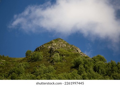 Beautiful mountain view with cloud