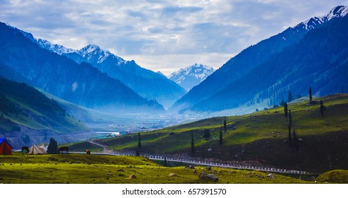 Beautiful Mountain View Of Sonamarg, Jammu And Kashmir State, India