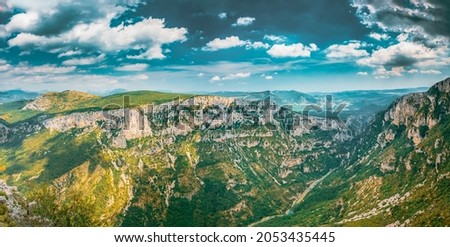 Similar – Landscape with views from the Montserrat mountain in Barcelona