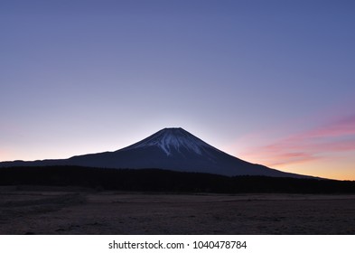 Beautiful Mt.Fuji At Dawn In 