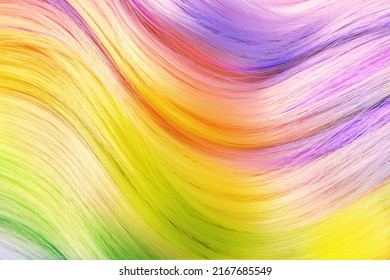 Beautiful multicolored hair as background  closeup view
