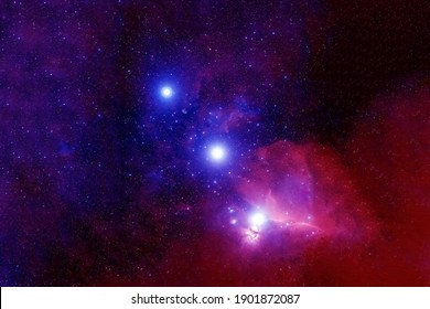 Beautiful multi-colored space. Elements of this image were furnished by NASA. High quality photo