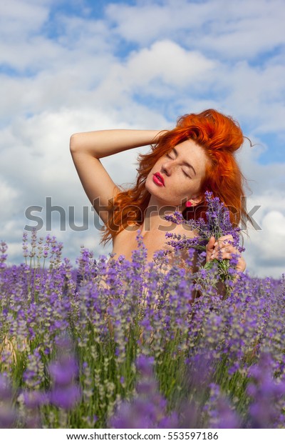 Beautiful Naked Girl On Lavender Field Shutterstock