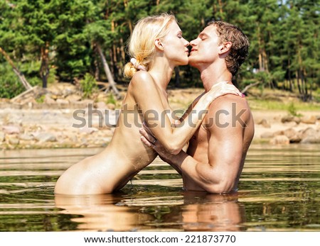 naked woman naked man Squeezing tits till they burst