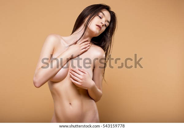 Beautiful Naked Woman Posing Isolated On Stock Photo Edit Now