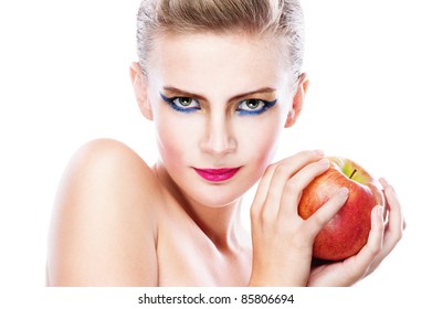 Beautiful Naked Woman White Background Attractive Stock Photo Shutterstock