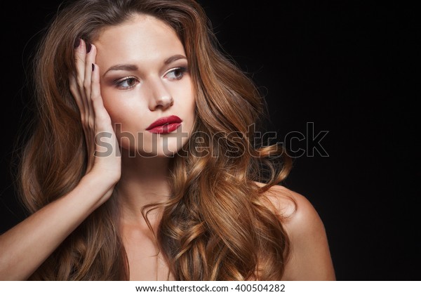 Beautiful Natural Curly Blonde Hair Portrait Stock Photo Edit Now