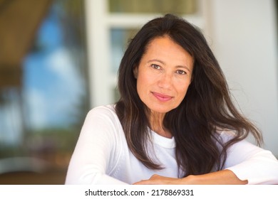 Beautiful and natural looking mature woman.  - Shutterstock ID 2178869331