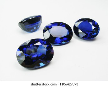 Beautiful Natural Loose Gems Stone Ceylon Blue Sapphire Good Shape Cutting For Gold , Silver Jewelry