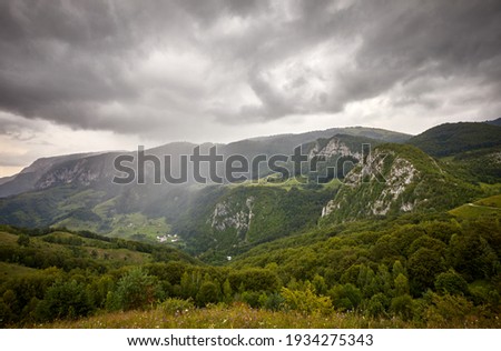 The beautiful nature of the Apuseni mountains from Romania, Transilvania. Wilde nature of the  Dumesti village, Trascau Mountains