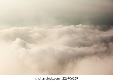 Beautiful From The Nature With Fog And Cloud