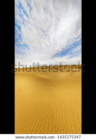 Similar – Spuren im Sand Wüste