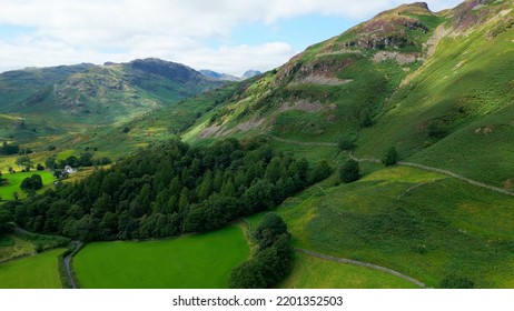 Beautiful Nature Of The Lake District National Park From Above - Drone Photography