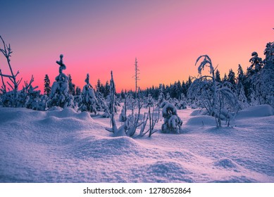 Beautiful Nature Of Lapland Finland