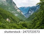 The beautiful nature of Rugova canyon in the countryside of Kosovo