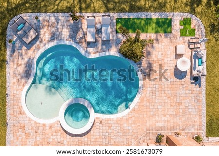 Beautiful New Pool On A Hot Summer Day