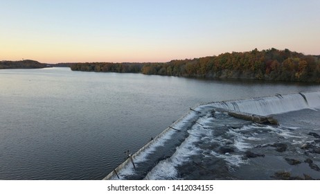 Beautiful New York Mohawk River Dam 