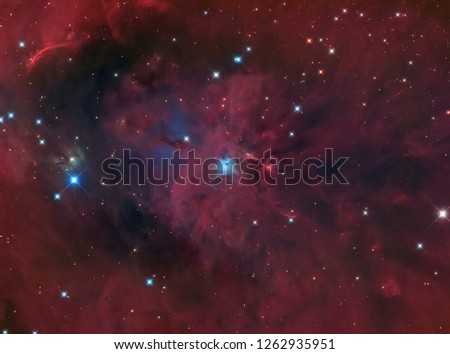 A beautiful NGC 1999 nebula region in the constellation Orion