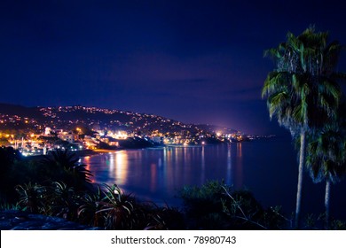 Beautiful Night Scene Of Laguna Beach California