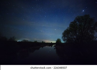 Beautiful Night Sky Milky Way Trees Stock Photo 148747547 | Shutterstock