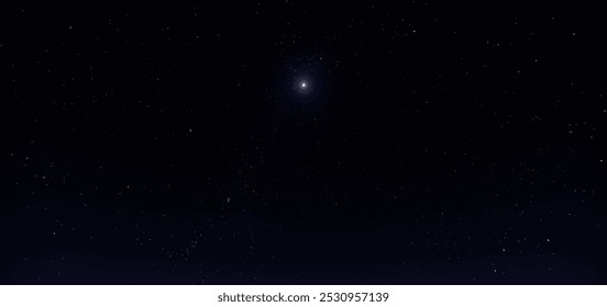 Beautiful Night sky with stars shining over moon clear from cloud. - Powered by Shutterstock