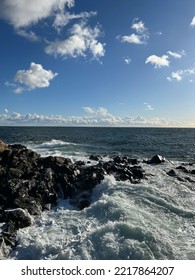 Beautiful Nordic Sea With Clouds And Waves