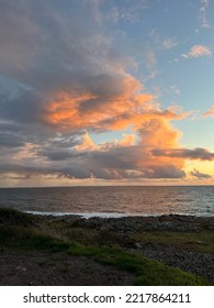 Beautiful Nordic Sea With Clouds And Waves