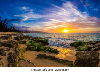 Beautiful North Shore Hawaii Sunset